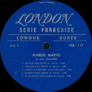 Martel marcel marcel martel et son ensemble 1964 disque face b