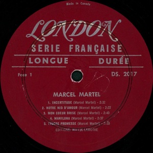 Martel marcel sur le ranch mono 1966 disque face a