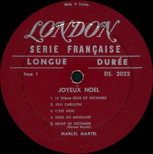 Martel marcel joyeux no%c3%abl et bonne et heureuse ann%c3%a9e mono 1967 disque face ai