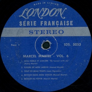 Martel marcel marcel martel vol 6 1969 disque face aii