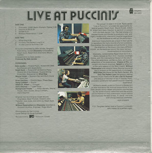 Dale jacobs group   live at puccini's back