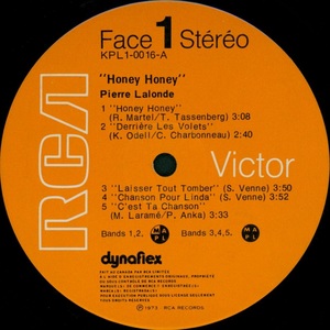 Lalonde pierre honey honey 1973 disque face 1