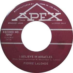 Pierre lalonde i believe in miracles apex b