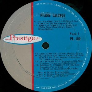 Lalonde pierre pierre lalonde mono 1966 disque face 1