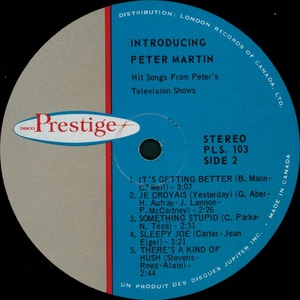 Lalonde pierre introducing peter martin 1968 disque side 2