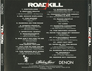 Cd soundtrack roadkill inlay