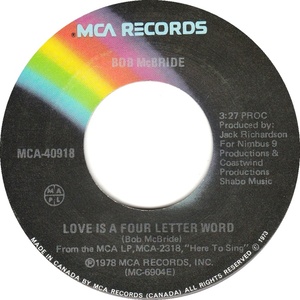 Bob mcbride love is a four letter word mca b vi