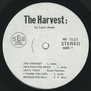 Leon jones   the harvest label 01