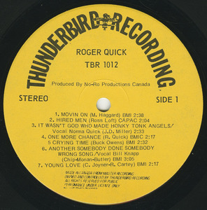 Roger quick   the southern ontario farmboy parkhill label 01