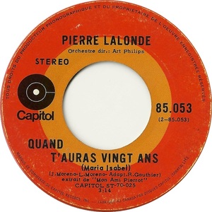 Pierre lalonde quand tauras vingt ans maria isabel capitol b iv
