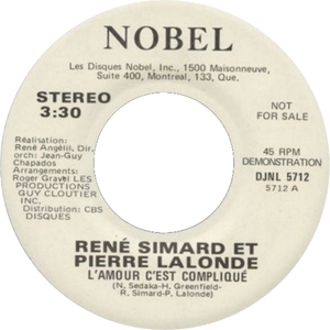 Rene simard pierre lalonde lamour cest complique nobel a