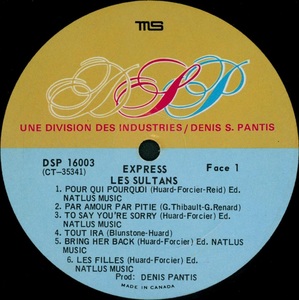Sultans les express 1967 disque face 1