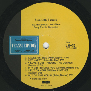 Doug randle orchestra w doug crosley label 01