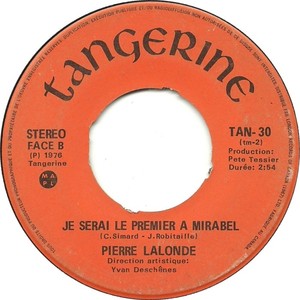 Pierre lalonde je serai le premier a mirabel tangerine b
