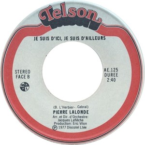Pierre lalonde je suis ici je suis dailleurs telson biii
