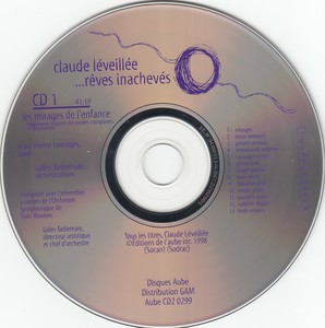 L%c3%a9veill%c3%a9e claude r%c3%aaves inachev%c3%a9s 1998 cd1