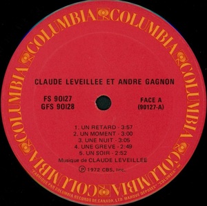 L%c3%a9veill%c3%a9e claude gagnon andr%c3%a9 une nuit un moment 1973 disque 2 face c