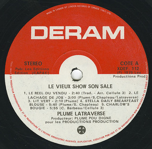 Plume latraverse   le vieux show son sale label 01