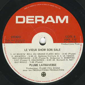 Plume latraverse   le vieux show son sale label 02