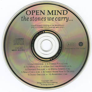 Cd open mind   the stones we carry cd
