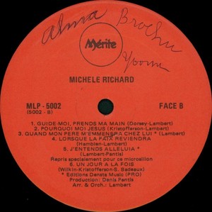 Richard mich%c3%a8le j'entends son violon 1983 disque face b