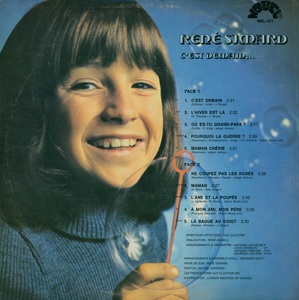 Simard ren%c3%a9 c'est demain 1972 dos