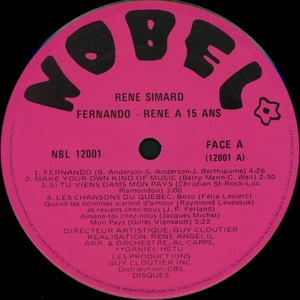 Simard ren%c3%a9 fernando ren%c3%a9 %c3%a0 15 ans 1976 disque face a