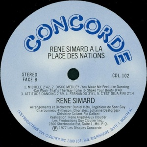 Simard ren%c3%a9 %c3%a0 la place des nations 1977 disque face b
