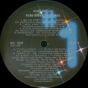 Simard ren%c3%a9 original 1982 disque face a