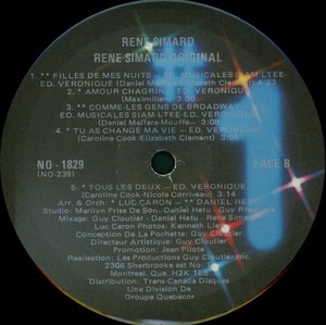 Simard ren%c3%a9 original 1982 disque face b