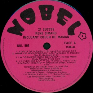 Simard ren%c3%a9 21 succ%c3%a8s 1973 disque 1 face a