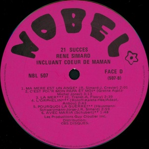 Simard ren%c3%a9 21 succ%c3%a8s 1973 disque 2 face d