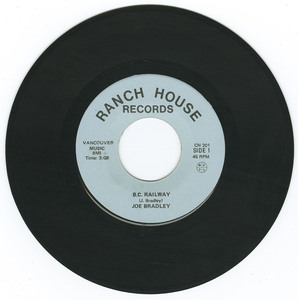 45 joe bradley   b.c. railway bw edge of night  vinyl 01