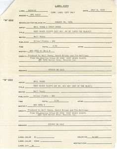 Neil young   my my  hey hey %28out of the blue%29 10 inch test press call sheet 02