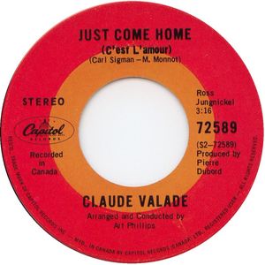 Claude valade just come home cest lamour capitol bii