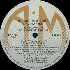 Vannelli gino brother to brother 1978 disque s one