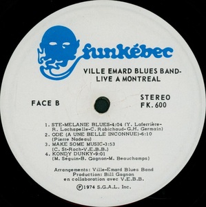 Ville emard blues band live %c3%a0 montr%c3%a9al 1974 disque face b