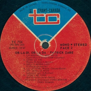 Zab%c3%a9 patrick ob la di ob la da 1969 disque face 2