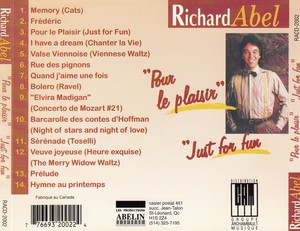 Abel richard pour le plaisir 1994 dos