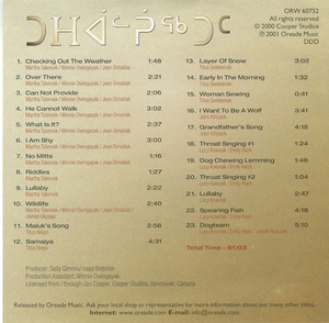 Cd va compilation   tuhaalruuqtut authentic inuit songs back
