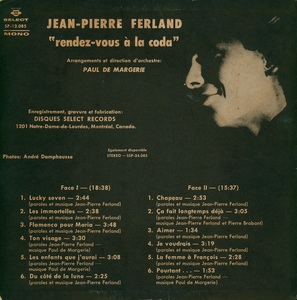 Ferland jean pierre rendez vous %c3%a0 la coda mono 1962 dos