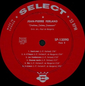 Ferland jean pierre j'estime j'aime j'amoure mono 1962 disque face 2