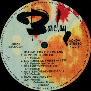 Ferland jean pierre un peu plus loin 1969 disque face 1