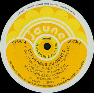Ferland jean pierre les vierges du qu%c3%a9bec 1973 disque face a