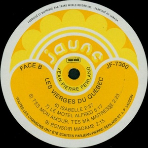 Ferland jean pierre les vierges du qu%c3%a9bec 1973 disque face b