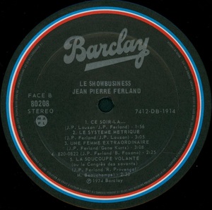 Ferland jean pierre le showbusiness 1974 disque face b