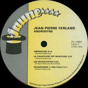 Ferland jean pierre androgyne 1984 disque face a
