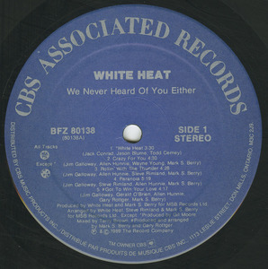 White heat   we never heard of you either label 01