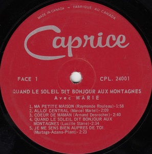 King marie quand le soleil dit bonjour aux montagnes 1965 disque face 1