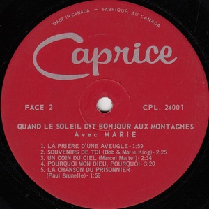 King marie quand le soleil dit bonjour aux montagnes 1965 disque face 2